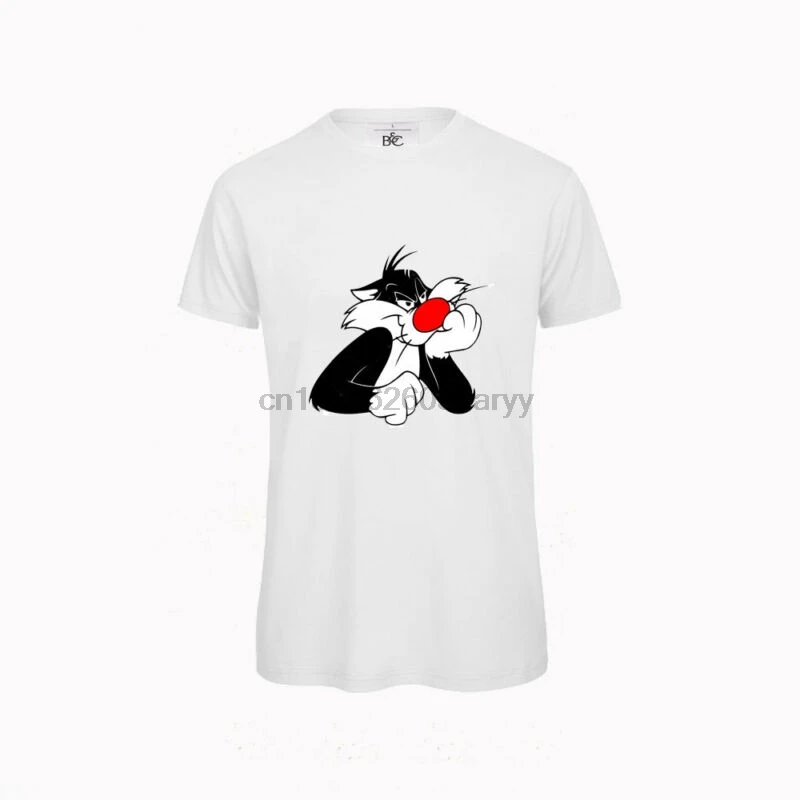 

T-SHIRT maglietta Gatto Silvestro con stampa personalizzata maglia logo foto(1)