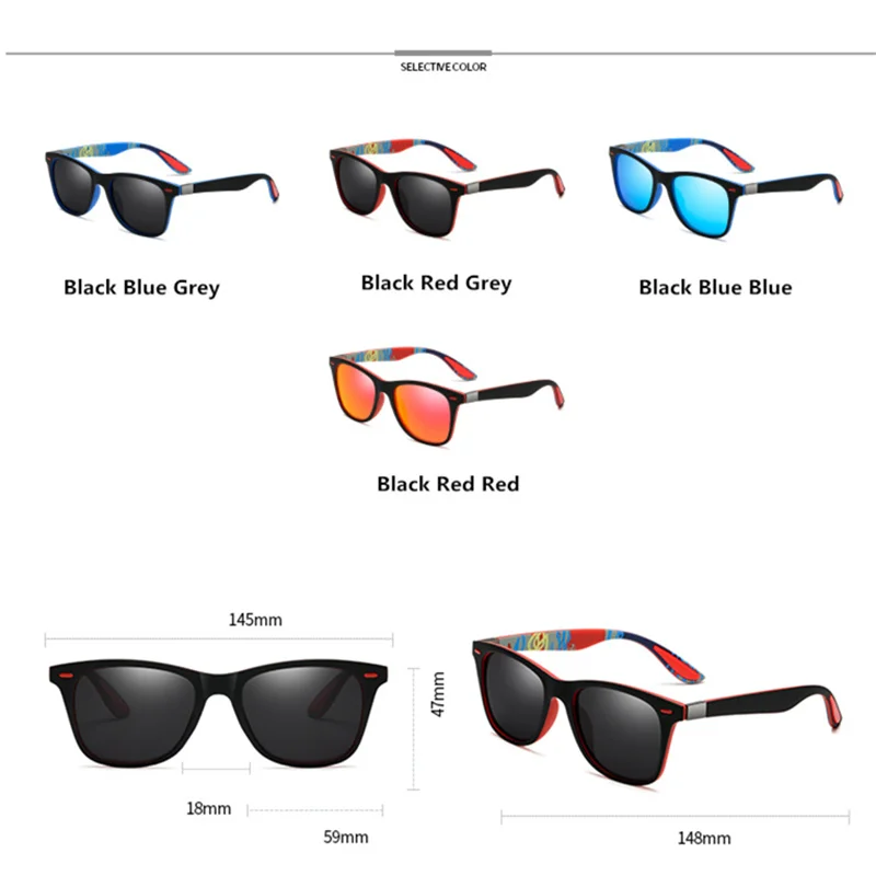 

LongKeeper Classic Square Polarized Sunglasses Men Women Mirror Sport Sun Glasses for Driving Male UV400 Goggle Gafas de sol