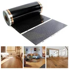 Инфракрасный, проходящий под полом нагревательная пленка 220V, электрическая система теплого пола и запчасти, нагревательная пленка шириной 50 см, коврик для подогрева дома из фольги