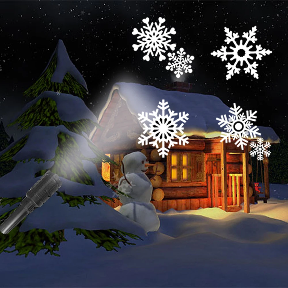 Зарядка через USB Рождественская светодиодная аниме фонарик проектор проекции