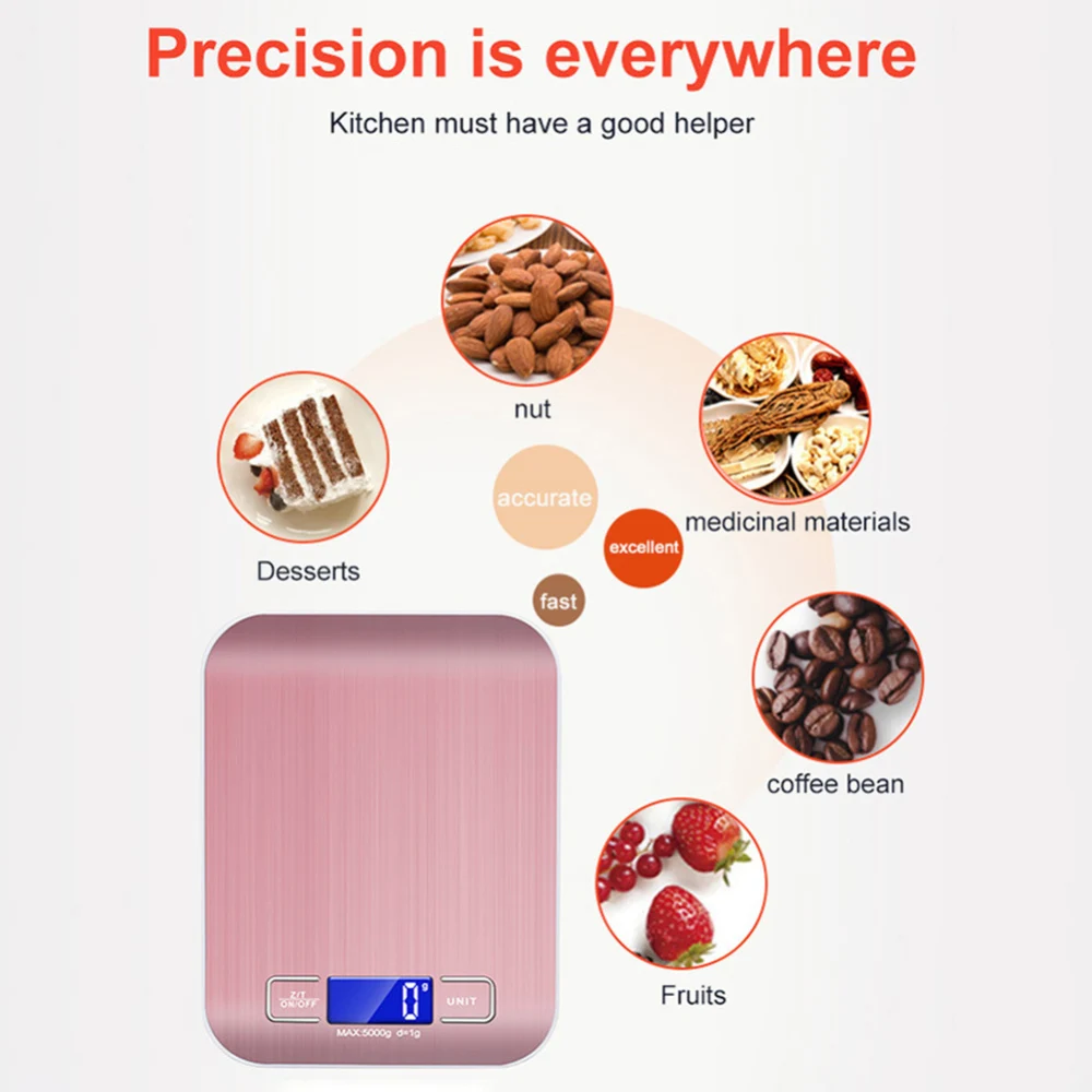 Электронные кухонные весы высокоточные цифровые из нержавеющей стали с зарядкой