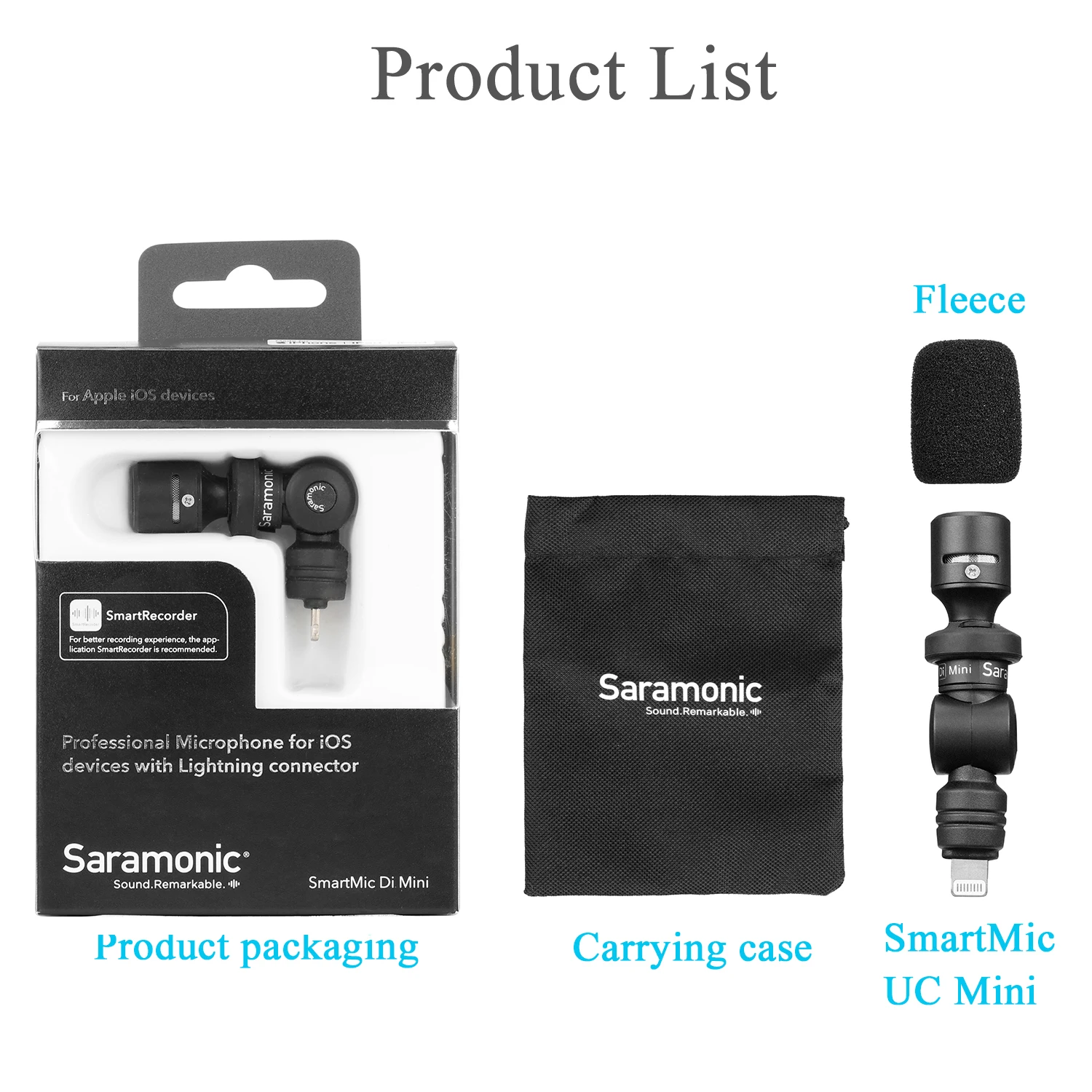 Saramonic Smartmic Di Mini Гибкий конденсаторный микрофон с MFI сертифицированным разъемом