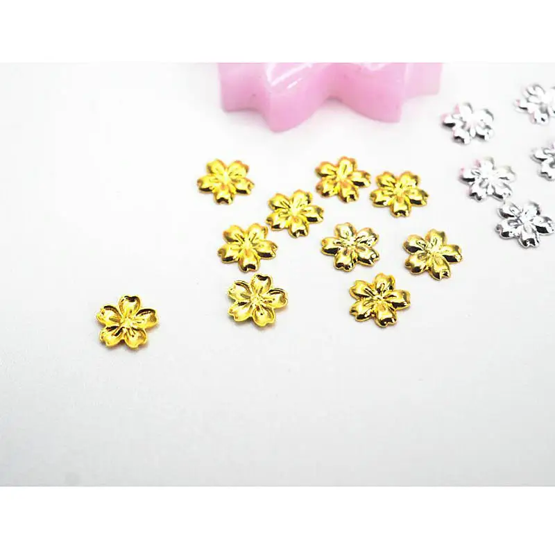 100 шт. мини золотые заклепки Сакура Смола Заполнения DIY УФ ювелирные изделия