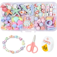 220 450pcs acrylic bead kit loose spacer beads diy handmade beaded toy jewelry making kits educational toys children wholesale