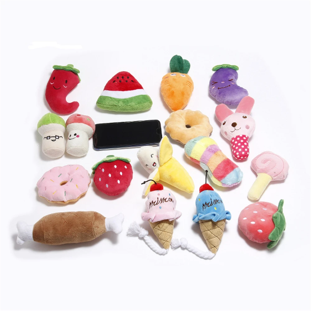 Собака игрушки пищащие жевательные для домашних животных плюшевые куклы Игрушка