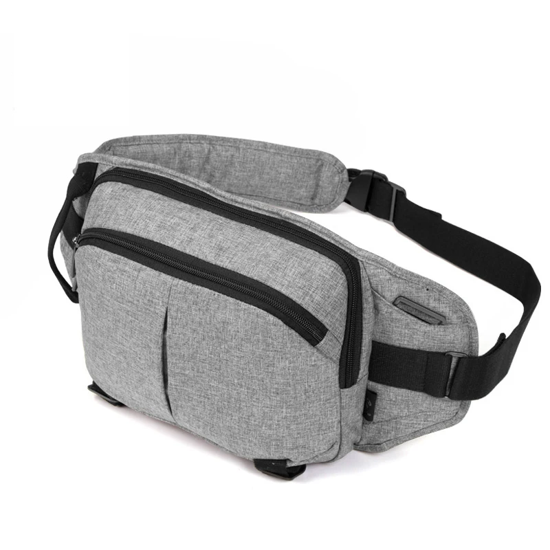 S Light Gray CAI модная Водонепроницаемая нагрудная сумка, поясная сумка, Мужская джинсовая сумка для бега телефона, женская сумка на ремне - Цвет: S Light Gray
