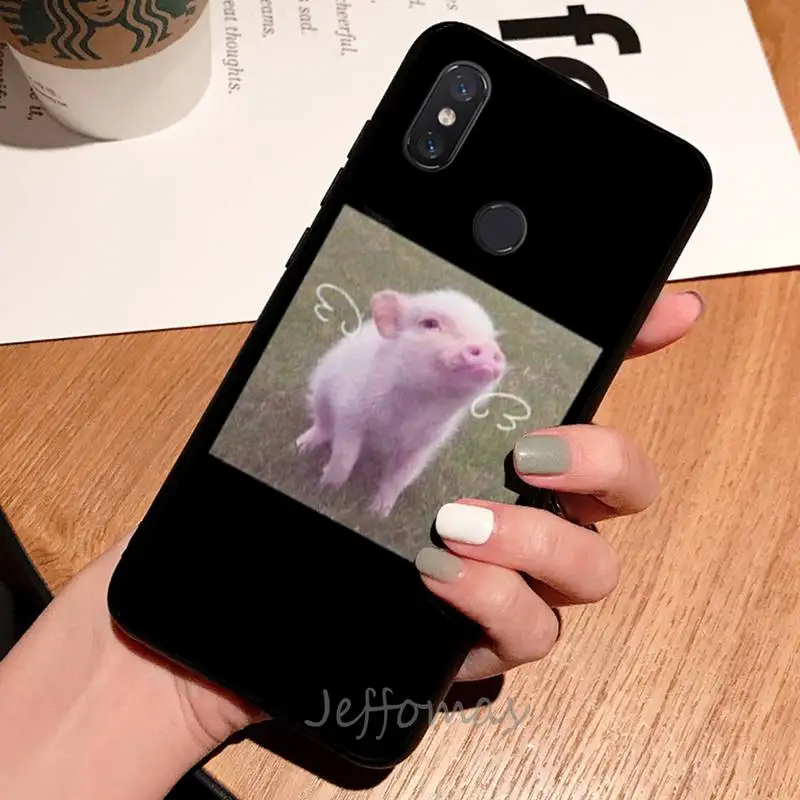 

Cute Little Pink Pet Pig Phone Case For Xiaomi Redmi 4x 5 plus 6A 7 7A 8 mi8 8lite 9 note 4 5 7 8 pro