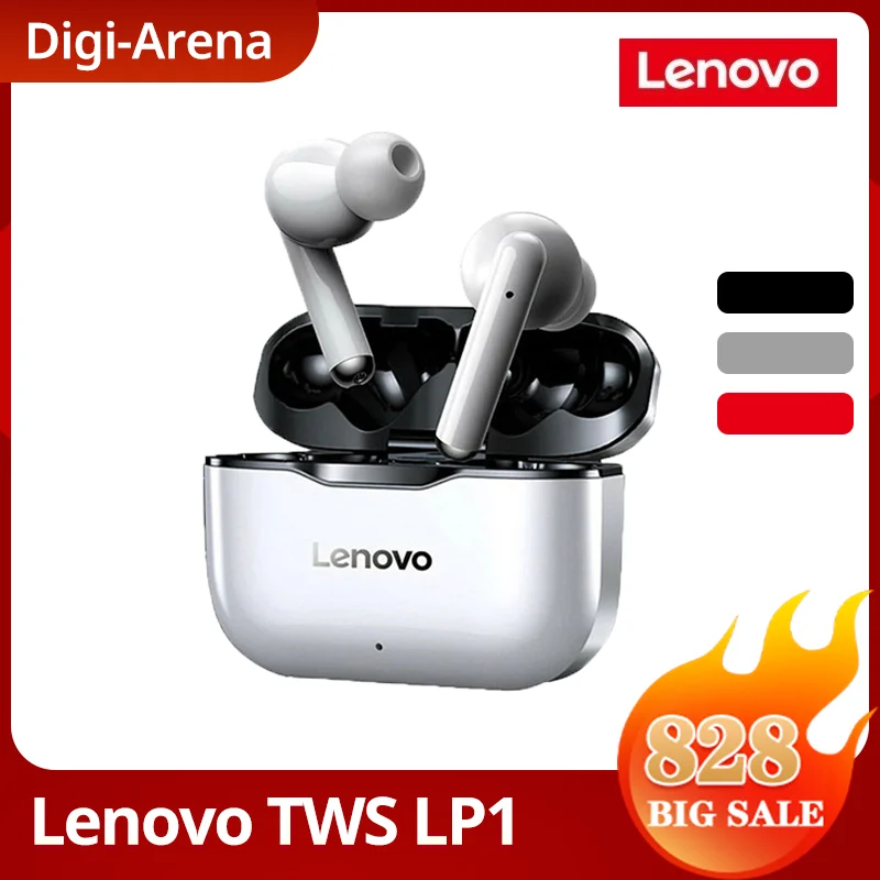 Lenovo LP1 наушники вкладыши TWS Bluetooth 5 0 глубокий бас сенсорное управление In ear