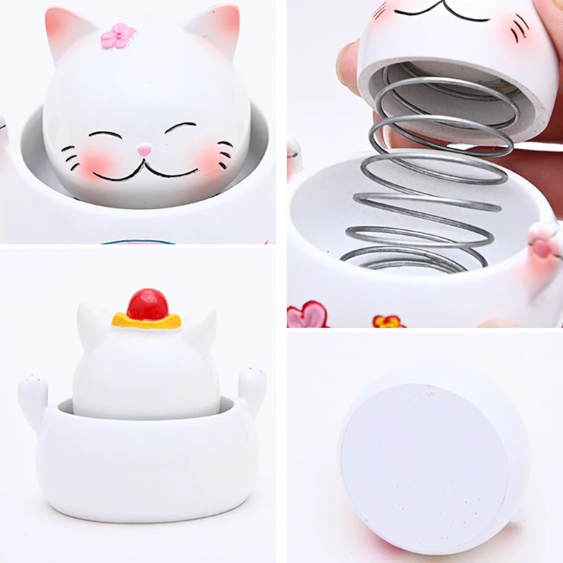 

Cute Shaking Head Lucky Cat Doll Car Ornaments Fashion Car Decoration High Quality Car Interior Accessories for Girls Gift