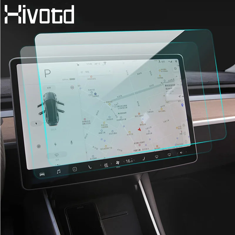 Hivotd для Tesla модель 3 автомобильный Стайлинг gps навигационный экран ЖК-экран