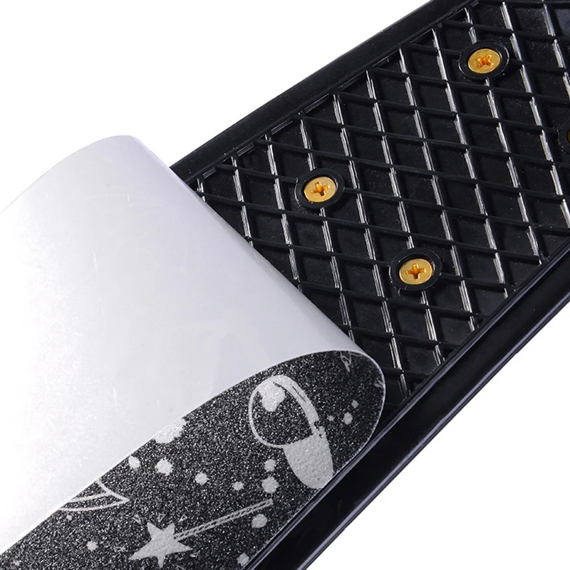 

22inch Mini Cruiser Fish Skateboard Sandpaper Skate Deck Stickers Fishboard Griptape Tapes
