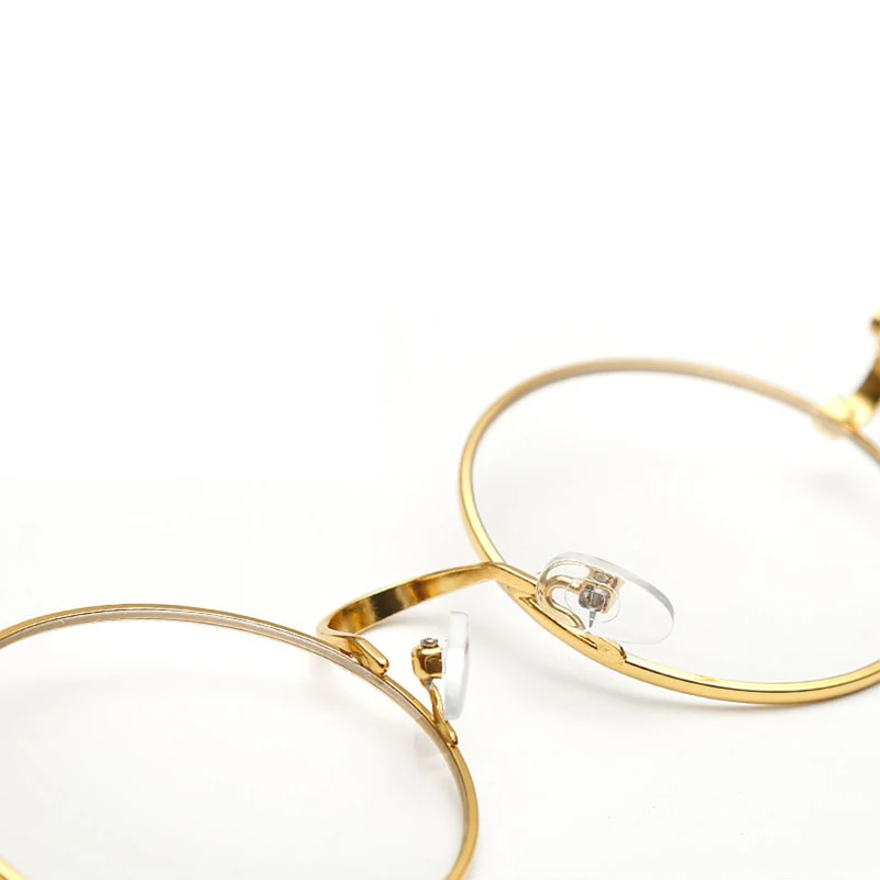 

Round Alloy Frame Glasses Computer Goggles Decoration Eyeglasses Women Men Unisex Vintage Classic Flat Mirrors