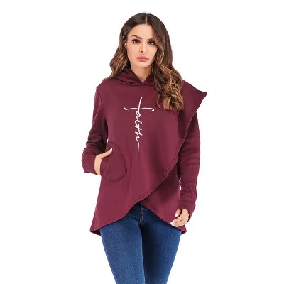 

Hot Sale Fashion Long-Sleeve Women Hoodies Sweatshirts Tops Spring Winter Embroidered Irregular Pullovers Casual Clothes S-5XL