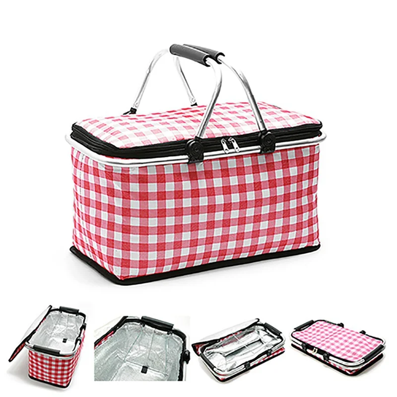 

Insulated Outdoor Picnic Bags For Camping Portable Cooler Bag Organizer Vacation Trunk Cooler Box For Hot Or Cold Food While