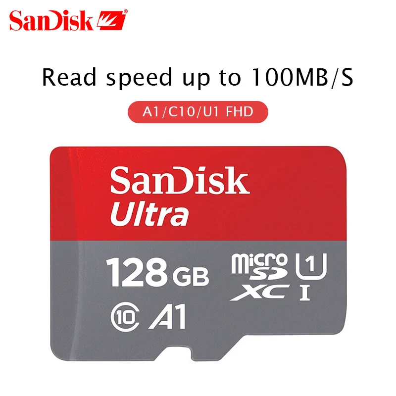 SanDisK UHS-I Micro SD карта A1 16 ГБ 32 64 128 b512гб до 100 МБ/с./с TF SDHC/SDXC Новое поступление памяти