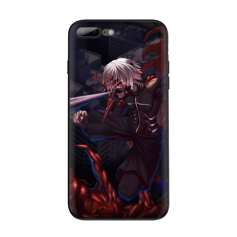 Мобильный телефон чехол для iPhone 6 6s 7 8 Plus 11 Pro X XR XS Макс 5 5S SE черно белые аниме Токио