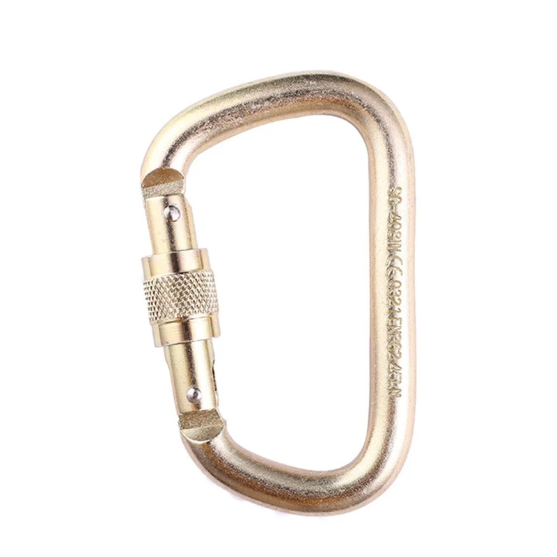 Высокопрочный карабин с зажимом крючок 4500 кг для скалолазания нагрузка стальные