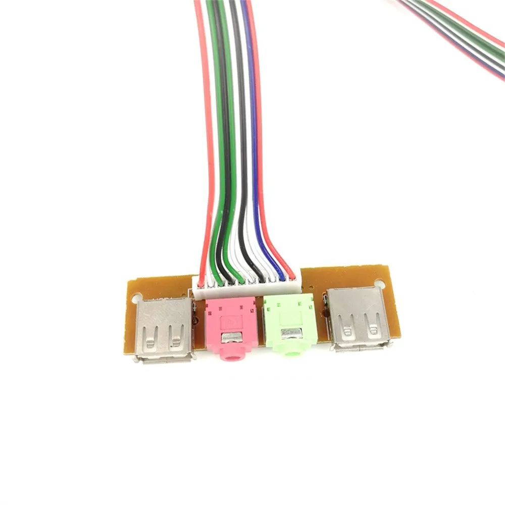 2 Usb Pc Computer Case 6.8cm Front Panel Audio Port Mic Earphone Cables Near Input And Output Replace Cable | Компьютеры и офис