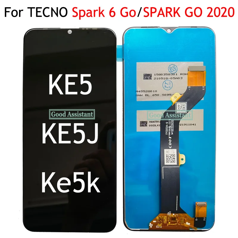 Высококачественный черный дисплей 6 52 дюйма для TECNO Spark Go KE5J Ke5k / SPARK GO 2020 KE5 |