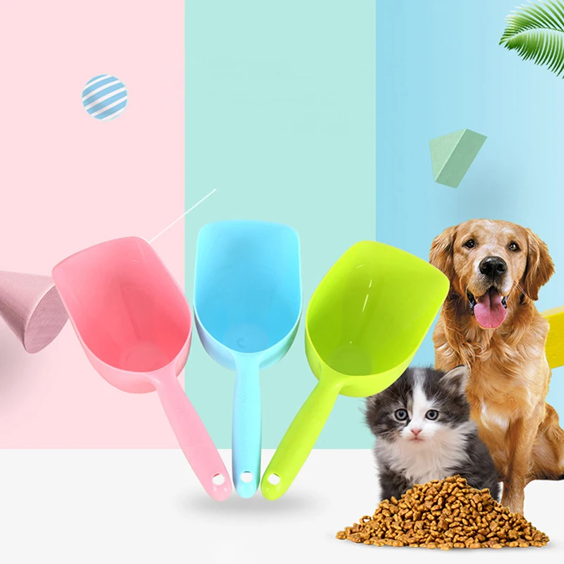 1pc Pet Dog Puppy Cat Bird Ferret Rabbit Food Feeder Scoop Shovel Spade Dishes Tools