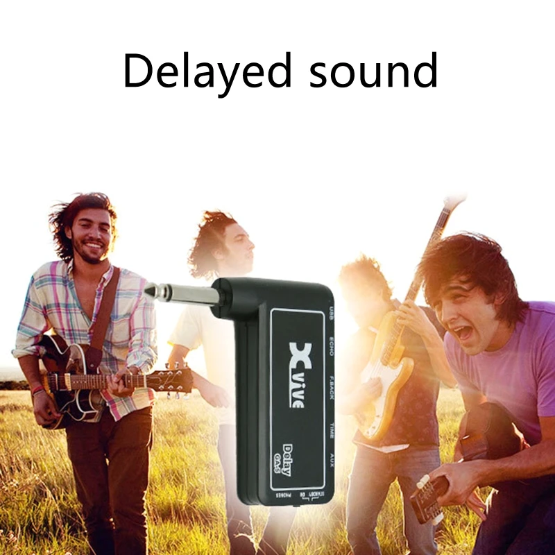 Миниатюрный перезаряжаемый разъем для электрогитары наушники с цифровым