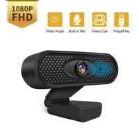 hd 1080p web camera with microphone usb webcam with 110 degree wide view angle video conference live broadcast for computer pc