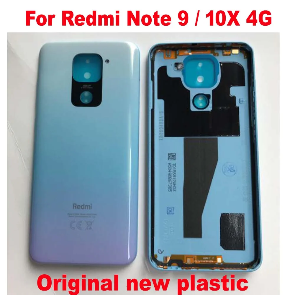 Задняя крышка батарейного отсека для Xiaomi 100% Note 9 Pro Note9 стеклянная панель с клеем