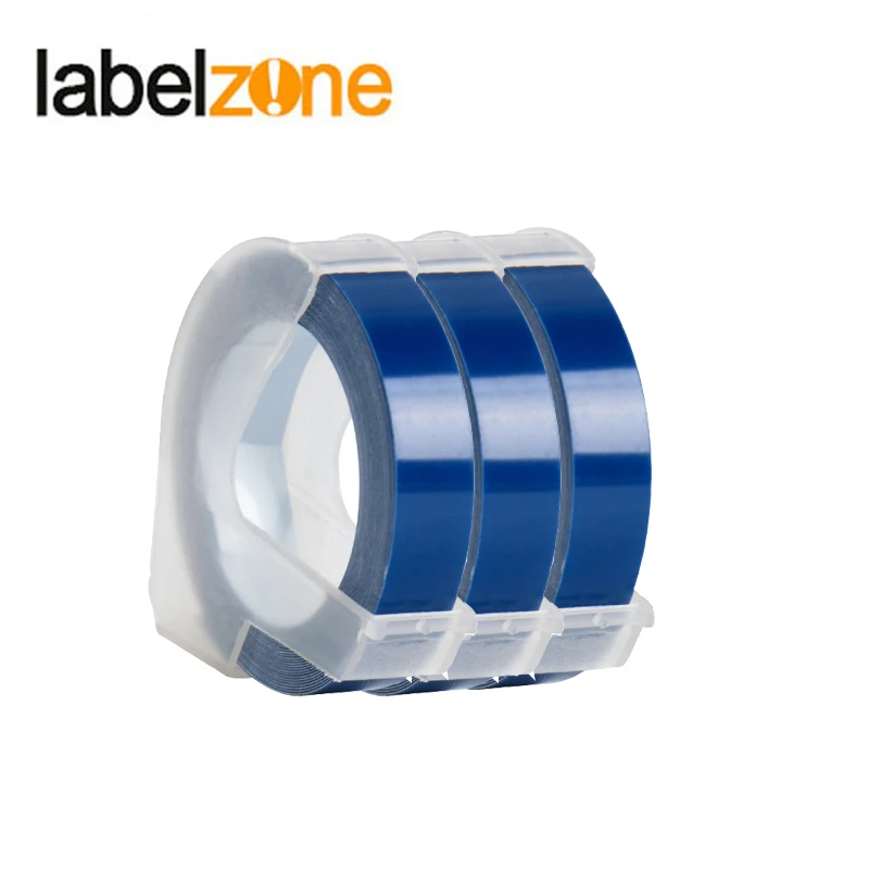 

3Rolls Dymo 9mm*3m blue Embossing Label Tape Compatible Dymo 1610 Manual Label Machine for Motex E101 Label Makers Ribbon