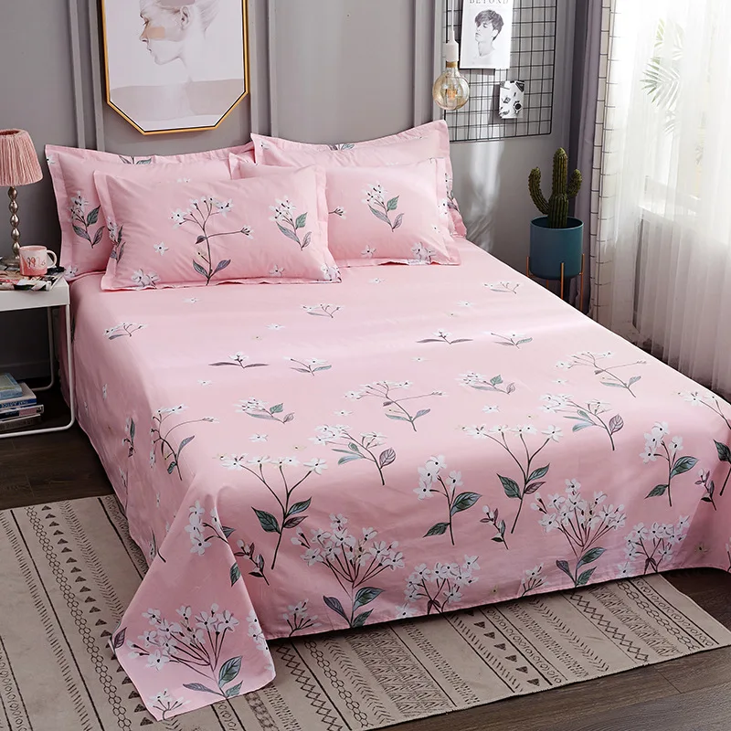 Простыня с цветочным принтом для детей и взрослых односпальная двуспальная