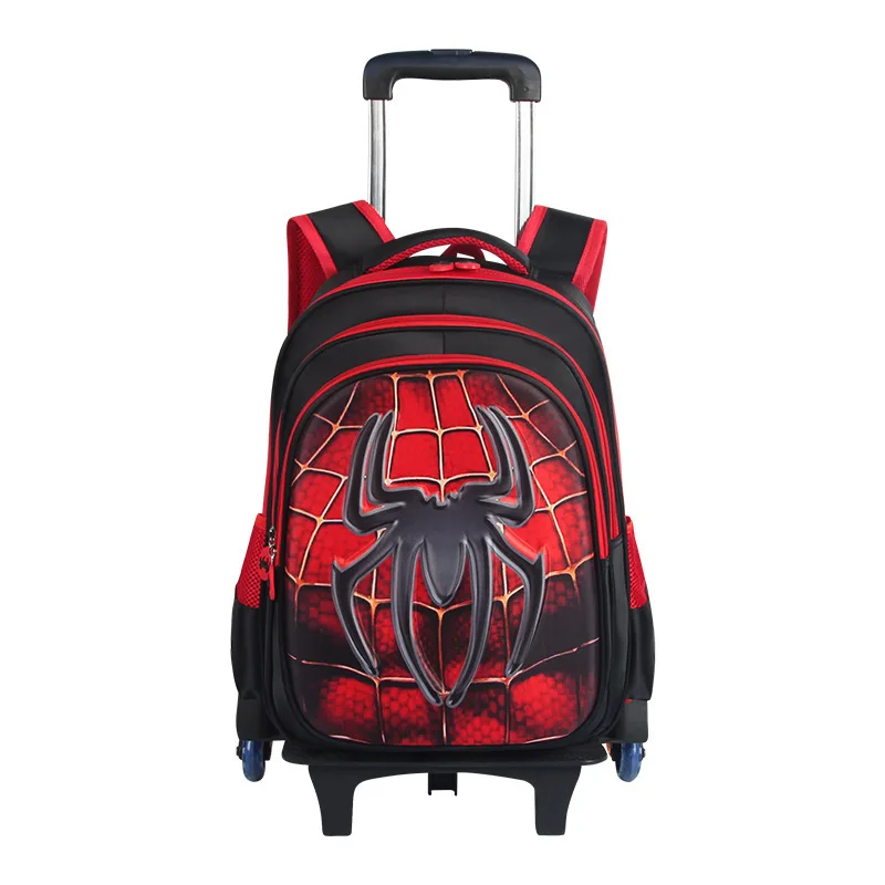 6 wheels bag 3D Детский рюкзак для путешествий на колесиках, рюкзак на колесиках для мальчиков, рюкзак на колесиках для школьников, школьная сумка на колесиках - Цвет: 6 wheels bag