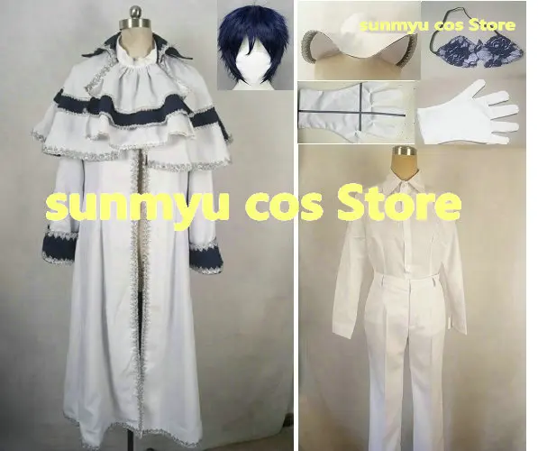 

Customize,Free Shipping!VOCALOID KAITO Rosa Luno White version Cosplay Costume, Custom size Halloween Wholesale