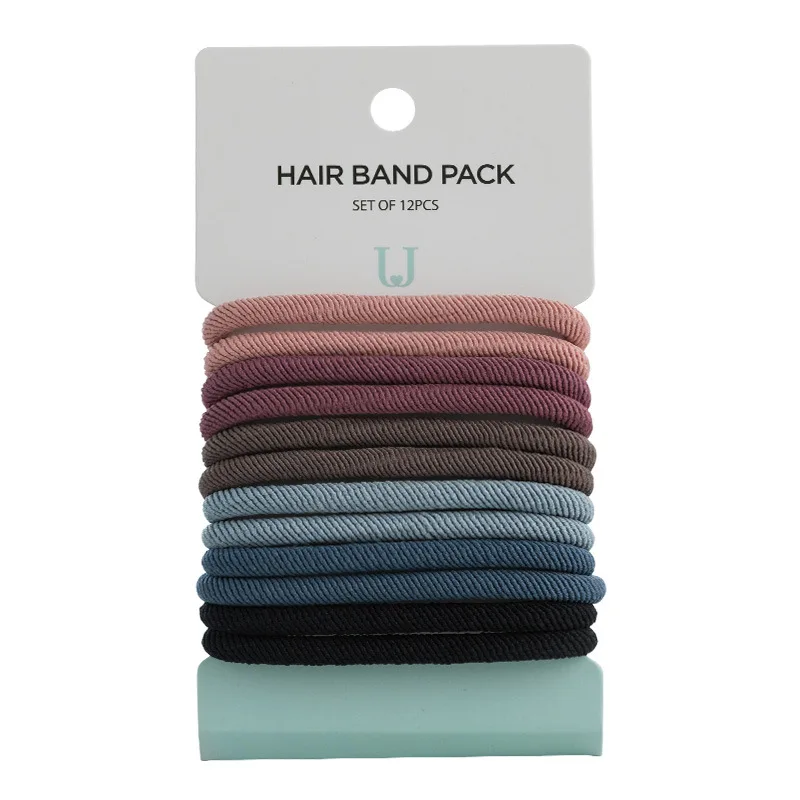 

12pcs/set Youpin Jordan&Judy Hair Ring Cute Head Rope Tie Hair Rubber Band Hairpin Simple Hair Rope Hair Accessories