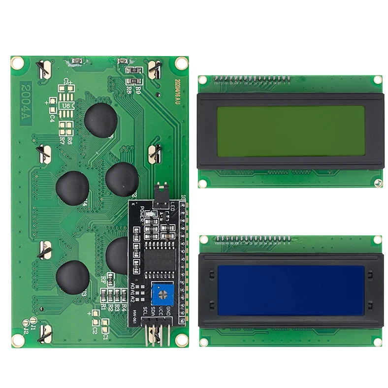 1 шт. LCD2004 + I2C 2004 20x4 2004A синий/желто-зеленый экран HD44780 для arduino символ LCD/IIC/I2C с