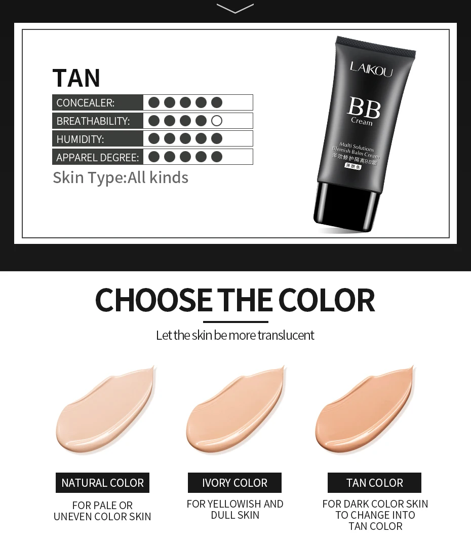 LAIKOU 50g функциональный BB CC крем корейская косметика консилер увлажняющая