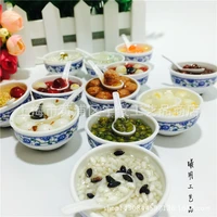 simulation food large bowl large blue and white porcelain white soup bowl magnetic stickers simulation food refrigerator sticker