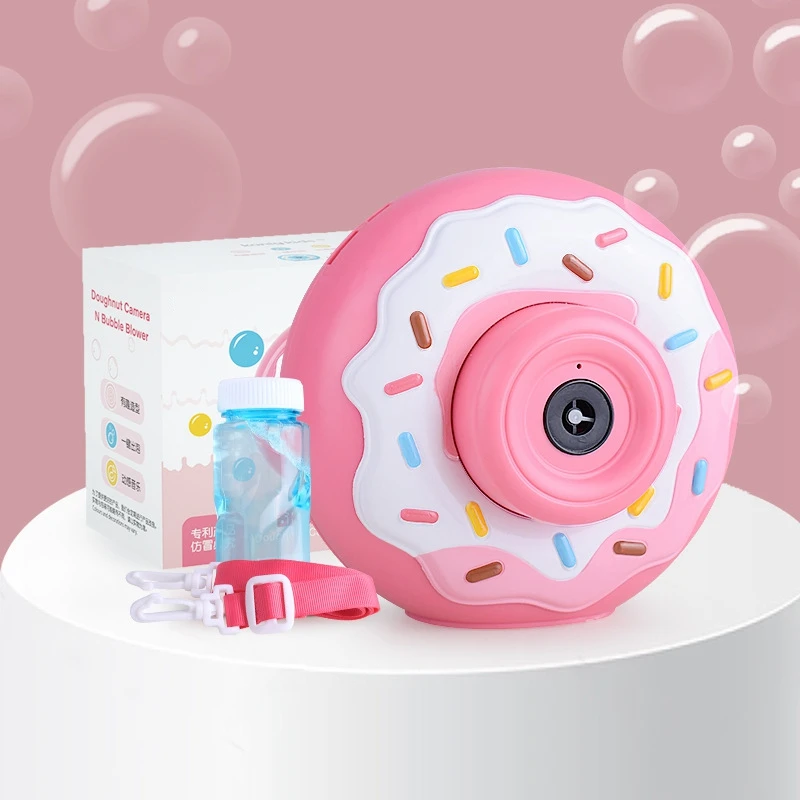 

Automatic Donuts Bubble Machine Maker Electric Bubble Blowing Toy for Children Cartoon Sound and Light Bubble Toys