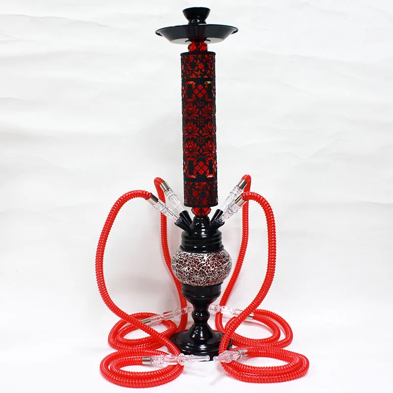 

Creativity Arab Hookah Suit with Upper And Lower Lights For four people Shisha Pipe Set Hose Ceramic Bowl Accessories