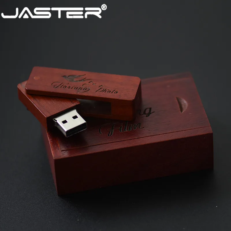 JASTER хит продаж креативный вращающийся деревянный USB + ручка накопитель (более 10