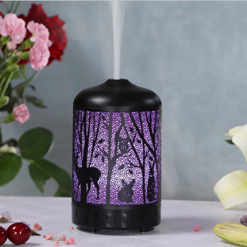 2020 Железный 100 мл ароматический ультразвуковой диффузор олень 7 цветов лампа