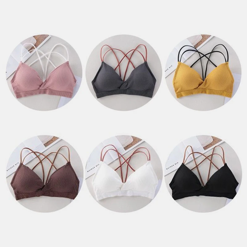 

Wireless Sexy Bra Deep V Backless Women Invisible Thin Cup Seamless Soft Cup Bras Underwear Padded Comfortable Solid Lingerie