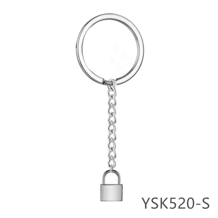 Брелок для ключей YSK520 серебряное кольцо длинный круглый раздельный брелок