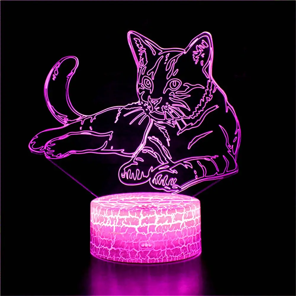 

Милые животные, кавайные строительные игрушки, 3D светящиеся светодиодные украшения, USB16 цветов, домашнее украшение для комнаты, подарок на д...