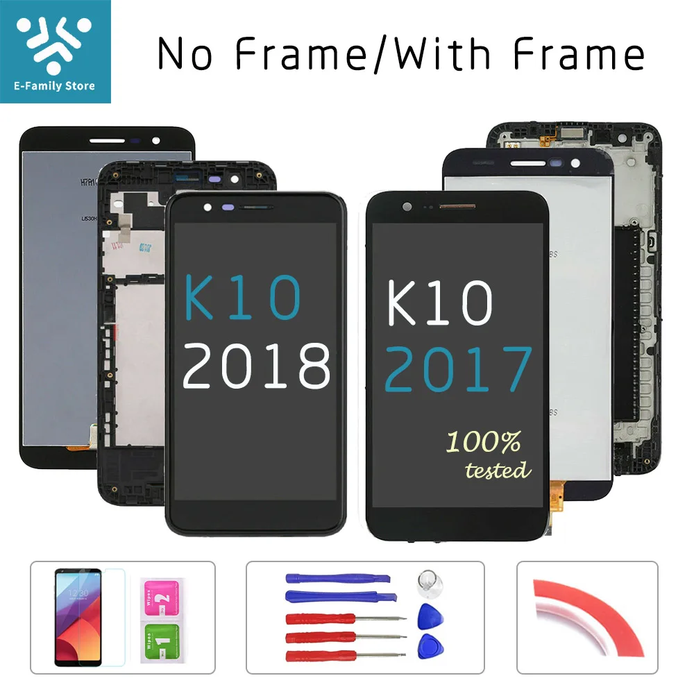 ЖК дисплей с дигитайзером сенсорного экрана 5 3 дюйма 1280x720 LG K10 2017 M250 2018 K11 / K30