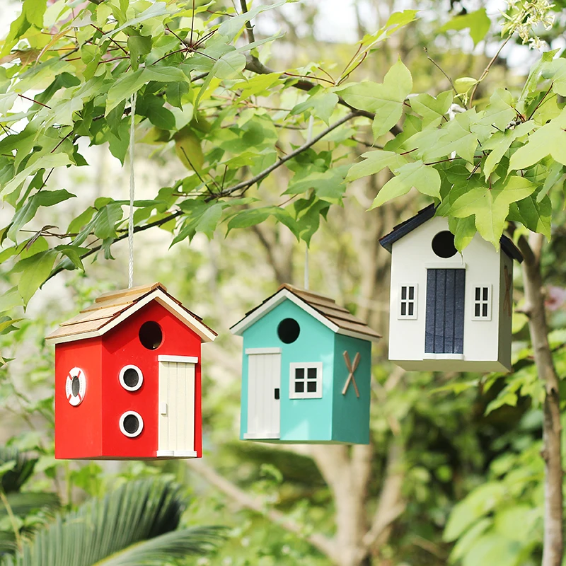 Средиземноморский птичий домик для двора уличное Птичье гнездо Садоводство дома