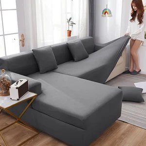 solid elastic sofa cover for living room 1234 seater l shaped corner sofa cover stretch armchair couch cover slipcovers free global shipping