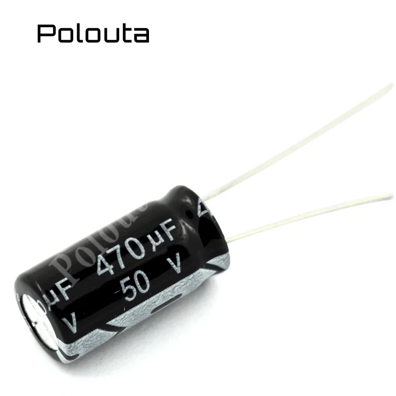 

50 Pcs/lot Polouta Direct Plug Aluminium Electrolysis Capacitor Components 470uf 100v 6.3/10/16/25/35/50/63 Kit Super Capacitor