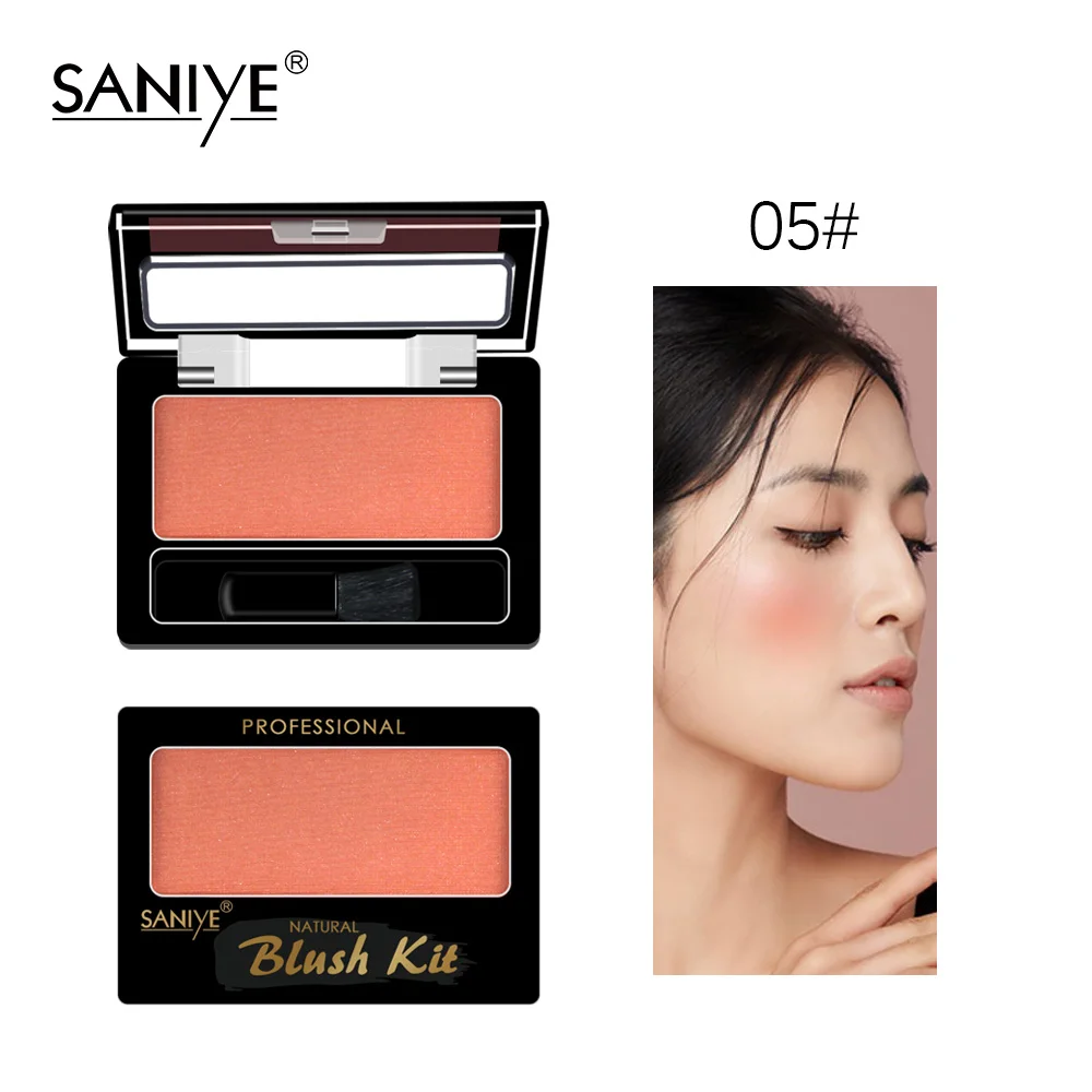 SANIYE розовый румяна макияж Косметическая натуральная прессованная Палетка румян