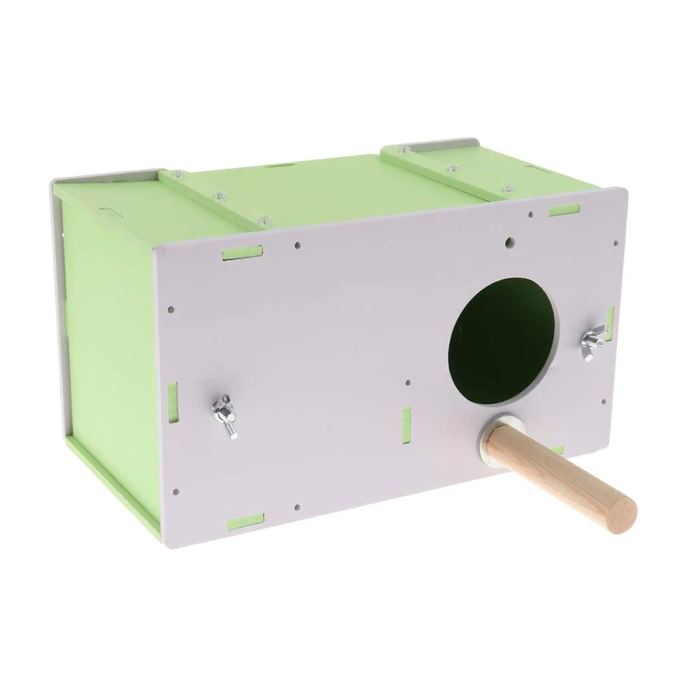 

Wood Pet Bird Breeding Box Bird Incubator Box Bird Parrot Breeding Cages Pet Accessories Home With Station Sticks And Screws