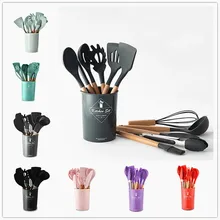 Kitchen Utensils Set Non-stick Silicone Cookware Cooking Tools Sets Spoon Spatula Ladle Kitchen Accessories Kitchen Gadget Sets