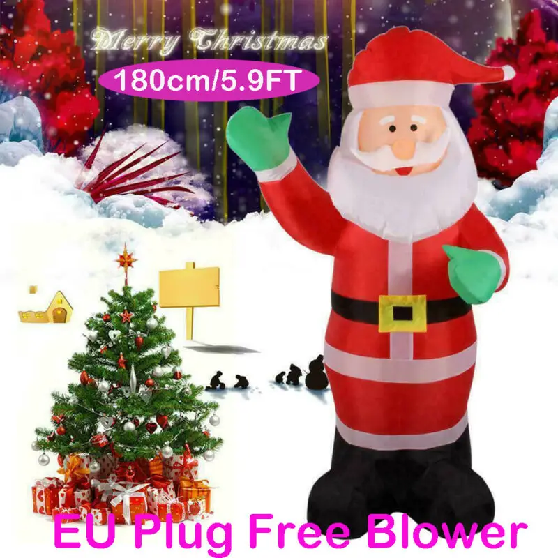 Гигантский надувной Санта-Клаус уличные рождественские украшения для дома двора
